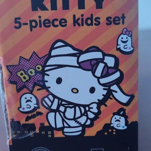 Sanrio Plate Bowl Cup Utensil Set Hello Kitty Halloween - Picture 4 of 7